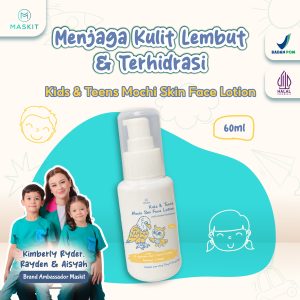 Kids & Teens Mochi Skin Face Lotion - Lotion Anak untuk Wajah dengan Hyaluronic Acid & Kolagen 60ml Maskit