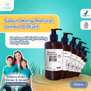 Perfume Body Wash Sabun Mandi Cair Shower Gel Brightening Moisturizer Maskit - 500ML